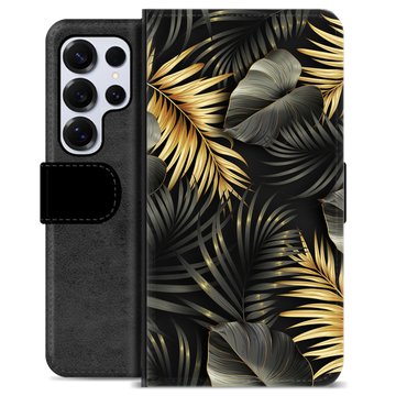 Samsung Galaxy S25 Ultra Premium Wallet Case - Golden Leaves