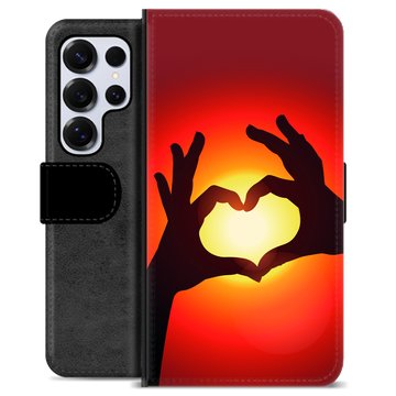 Samsung Galaxy S25 Ultra Premium Wallet Case - Heart Silhouette