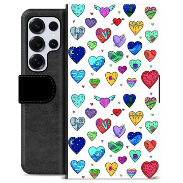 Samsung Galaxy S25 Ultra Premium Wallet Case - Hearts