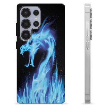 Samsung Galaxy S25 Ultra TPU Case - Blue Fire Dragon
