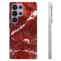 Samsung Galaxy S25 Ultra TPU Case - Red Marble