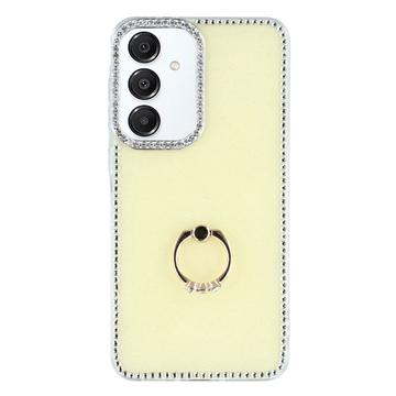 Samsung Galaxy S25+/S24+ CrystalGlow Hybrid Case with Ring Holder - Yellow