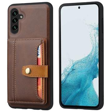 Samsung Galaxy S25+ Retro Style Case with Wallet - Brown