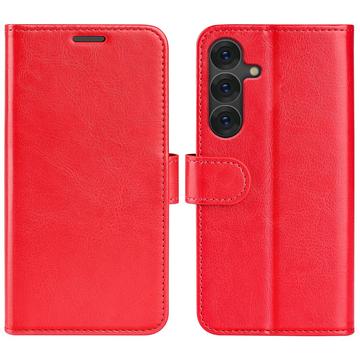 Samsung Galaxy S25+ Wallet Case with Magnetic Closure - Red