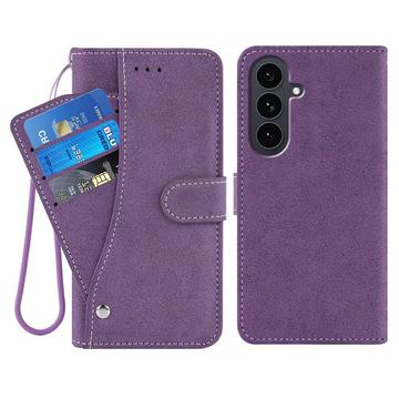 Samsung Galaxy S26 Elegant Retro Wallet Case with Rotating Card Holder