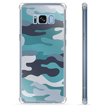 Samsung Galaxy S8 Hybrid Case - Blue Camouflage