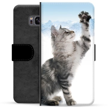 Samsung Galaxy S8 Premium Wallet Case - Cat