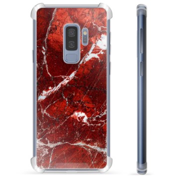Samsung Galaxy S9+ Hybrid Case - Red Marble
