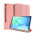 Samsung Galaxy Tab S10 FE+ Dux Ducis Domo Tri-Fold Smart Folio Case - Pink