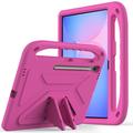Samsung Galaxy Tab S10 FE+ Kids Carrying Shockproof Case - Hot Pink