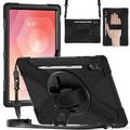 Samsung Galaxy Tab S11 Ultra Heavy Duty 360 Case with Hand Strap - Black