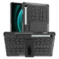 Samsung Galaxy Tab S10 FE/S9 FE Anti-Slip Hybrid Case with Kickstand - Black