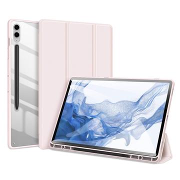 Samsung Galaxy Tab S9 FE+ Dux Ducis Toby Tri-Fold Smart Folio Case - Light Pink