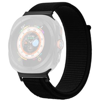 Samsung Galaxy Watch Ultra 2024/2025 Nylon Strap with Velcro Closure - 47mm - Black