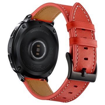 Samsung Galaxy Watch4/Watch4 Classic/Watch5/Watch6/Watch FE/Watch7 Leather Strap - 20mm - Red