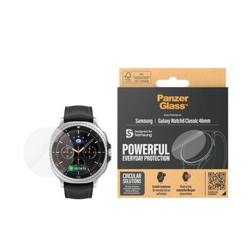 Samsung Galaxy Watch8 Classic PanzerGlass Tempered Glass Screen Protector - 46mm - Clear