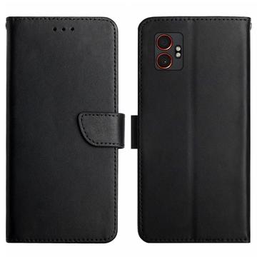 Samsung Galaxy XCover7 Pro Wallet Leather Case with Kickstand - Black