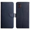 Samsung Galaxy XCover7 Pro Wallet Leather Case with Kickstand - Blár