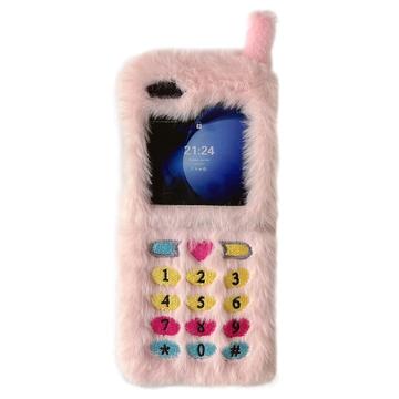 Samsung Galaxy Z Flip6/Z Flip7 FE Retro Plush Case with Embroidered Dial Keys