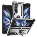 Samsung Galaxy Z Fold4 Hybrid Case with Metal Kickstand - Silver