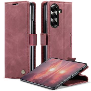 Samsung Galaxy Z Fold7 Caseme 013 Series Wallet Case - Wine Red