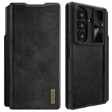 Samsung Galaxy Z Fold7 Nillkin Qin Pro Flip Case - Black