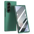 Samsung Galaxy Z Fold7 Plastic Case with Outer Tempered Glass Screen Protector - Dark Green