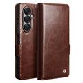 Samsung Galaxy Z Fold7 Qialino Classic Wallet Leather Case - Dark Brown