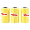 Self-Adhesive Instant Photo Thermal Paper - 3 Pcs. - Yellow