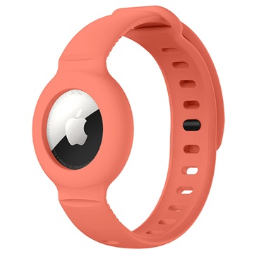 Shockproof Apple AirTag 1/2 Silicone Wristband - Orange