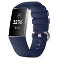 Fitbit Charge 3 Silicone Wristband with Connectors - Blue