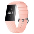 Fitbit Charge 3 Silicone Wristband with Connectors - Pink