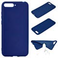 Huawei Y6 (2018) Silicone Case - Flexible and Matte - Dark Blue