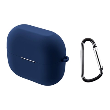 Samsung Galaxy Buds3/Buds3 Pro Silicone Case with Carabiner - Dark Blue