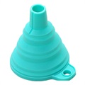 Silicone Foldable Kitchen Liquid Funnel - Blue