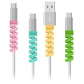 Silicone Spiral Cord and Cable Protector / Organizer - 4 Pcs.