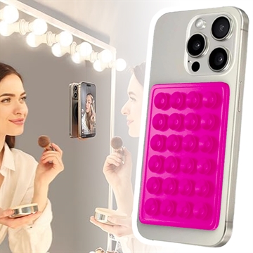 Silicone Suction Cup Adhesive Mount for Phones - 10 Pcs. - Pink
