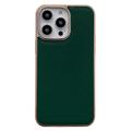 Silky Series iPhone 14 Pro Max Leather Coated Case - Green