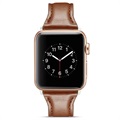 Apple Watch Series Ultra 2/Ultra/9/8/SE (2022)/7/SE/6/4/3/2/1 Slim Leather Strap - 49mm/45mm/44mm/42mm - Coffee
