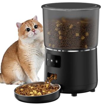 Smart WiFi Automatic Food Dispenser for Dogs and Cats - 4l - Black