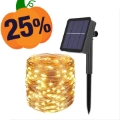 Solar Waterproof IP67 LED String Fairy Lights - 12m