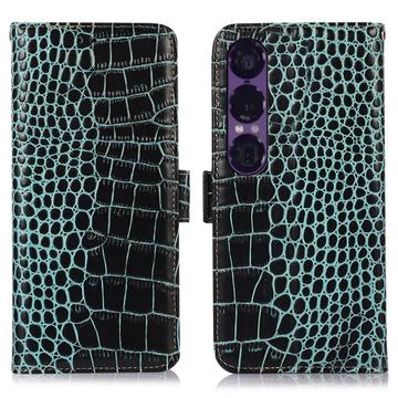 Sony Xperia 1 VII Crocodile Series Wallet Leather Case with RFID