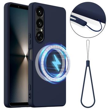 Sony Xperia 1 VII Liquid Silicone Case - MagSafe Compatible - Dark Blue
