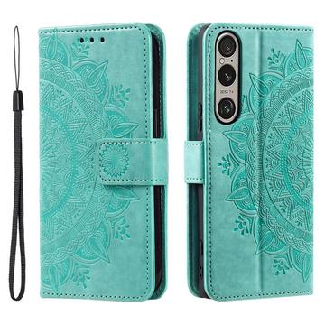 Sony Xperia 1 VII Mandala Series Wallet Case - Green