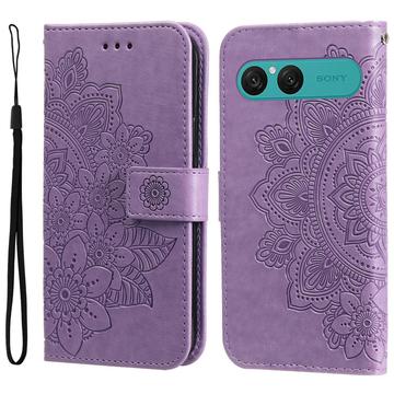 Sony Xperia 10 VII Mandala Series Wallet Case - Purple
