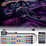 Sound-Activated Interior Neon Car LED Strip Light - 4 Pcs., 36 LEDs