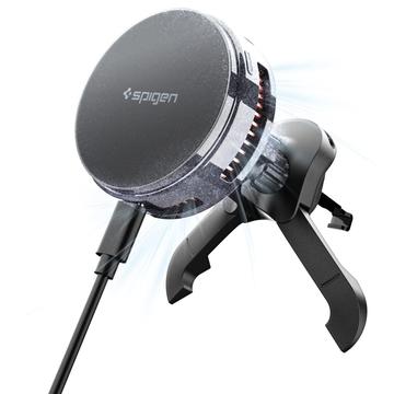 Spigen Essential EV25MFAQ Qi2.2 Peltier MagSafe Car Holder / Charger 25W - Black