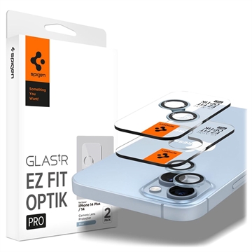 Spigen Glas.tR Ez Fit Optik Pro iPhone 14/14 Plus/15/15 Plus Camera Lens Protector - Bleu