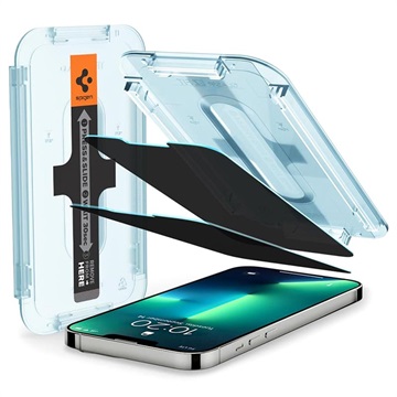 Spigen Glas.tR Ez Fit Privacy iPhone 13/13 Pro/14/16e Screen Protector - 2 Pcs.