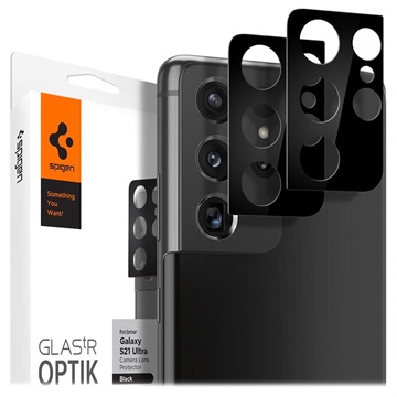 Spigen Optik.tR Samsung Galaxy S21 Ultra 5G Camera Lens Protector - Black